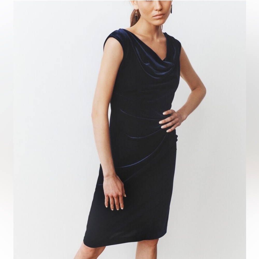 NWT Vince Camuto velvet cowl neck body con dress - Picture 1 of 4